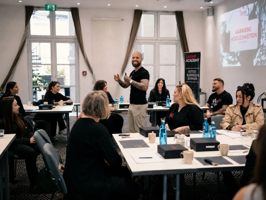 Vortrag ĂĽber den Werdegang von LAKIMII zu Beginn des Seminars